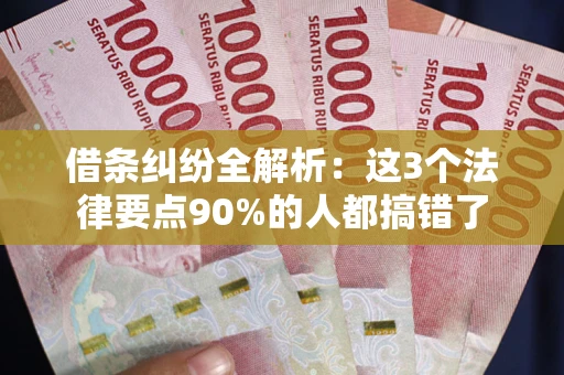 北京借条纠纷全解析：这3个法律要点90%的人都搞错了