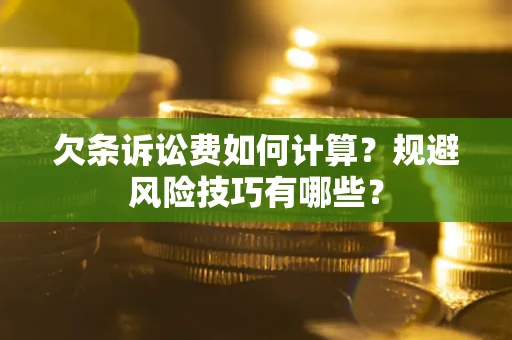 北京欠条诉讼费如何计算？规避风险技巧有哪些？