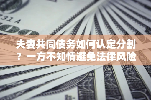 北京夫妻共同债务如何认定分割？一方不知情避免法律风险必看！